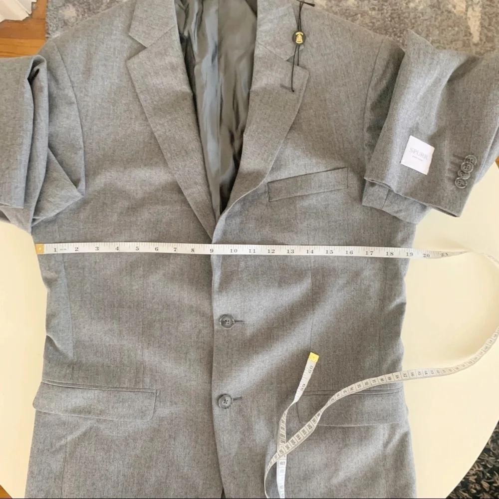 Spurr Men’s Wool Blend Notch Valdez Sport Coat Blazer 40R Modern Fit New